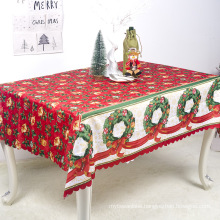 Christmas series tablecloth linen Christmas printing tablecloth table skirt European and American Christmas table decoration who